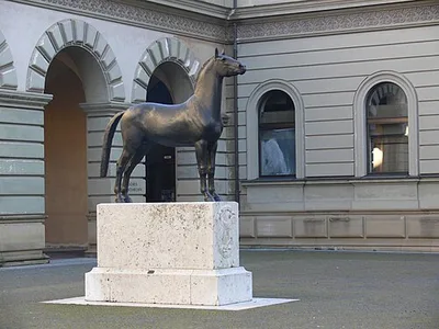 Pferdestandbild für die deutsche Kavallerie 1870-1945